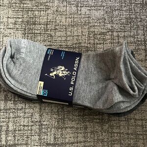 10 pairs U.S. Polo Assn. Men's Gray & Black Casual low Cut  Socks 10 pairs